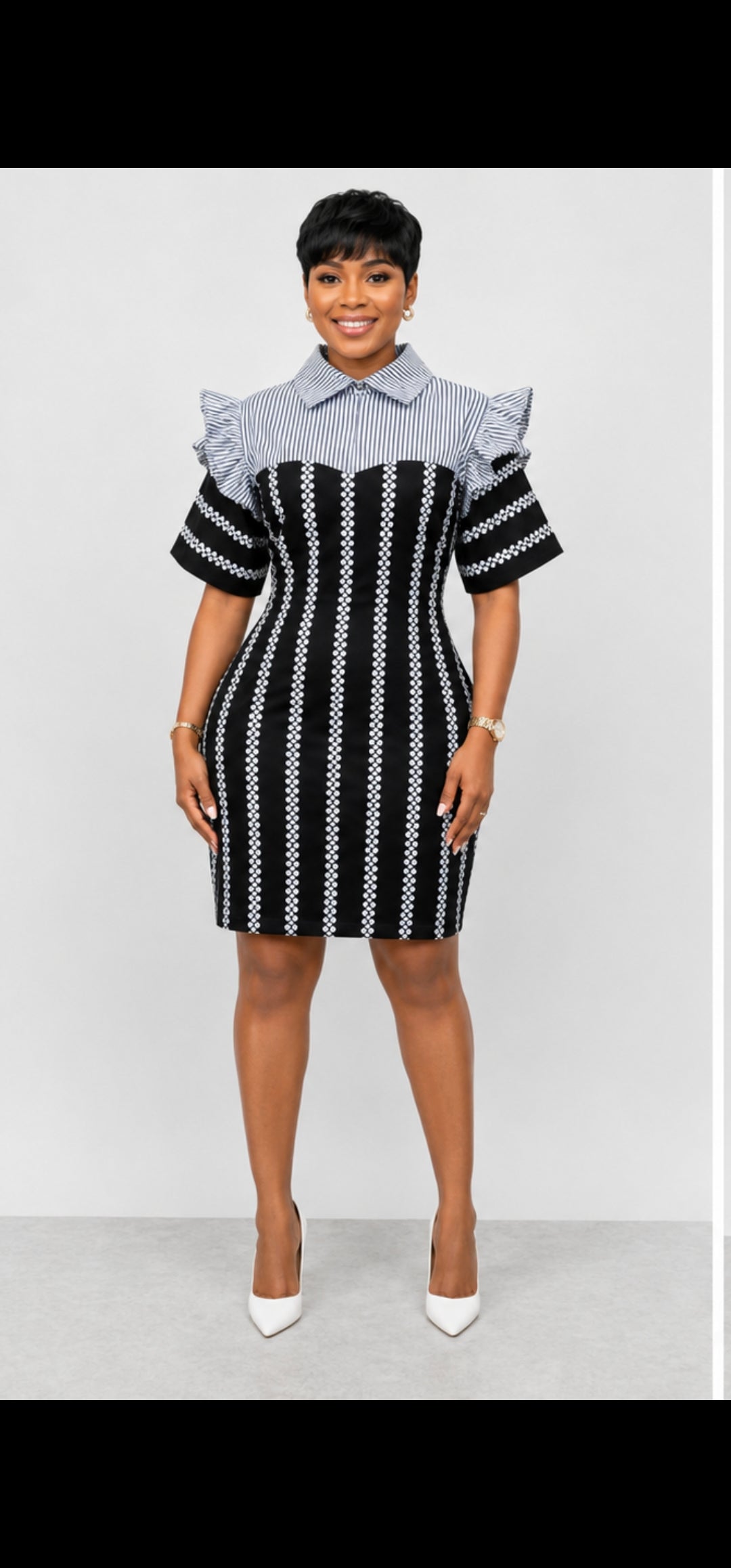 black and white african print dress ADEOLA Monochrome Elegance Pocket – Fully Lined Sh – Sehimek London Made with soft Black Bridesmaids Dress and pcat-479 Size:13W