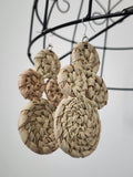 LEONA pair - Handmade Raffia Statement Earrings | Boho Summer Accessory | Gift for Her