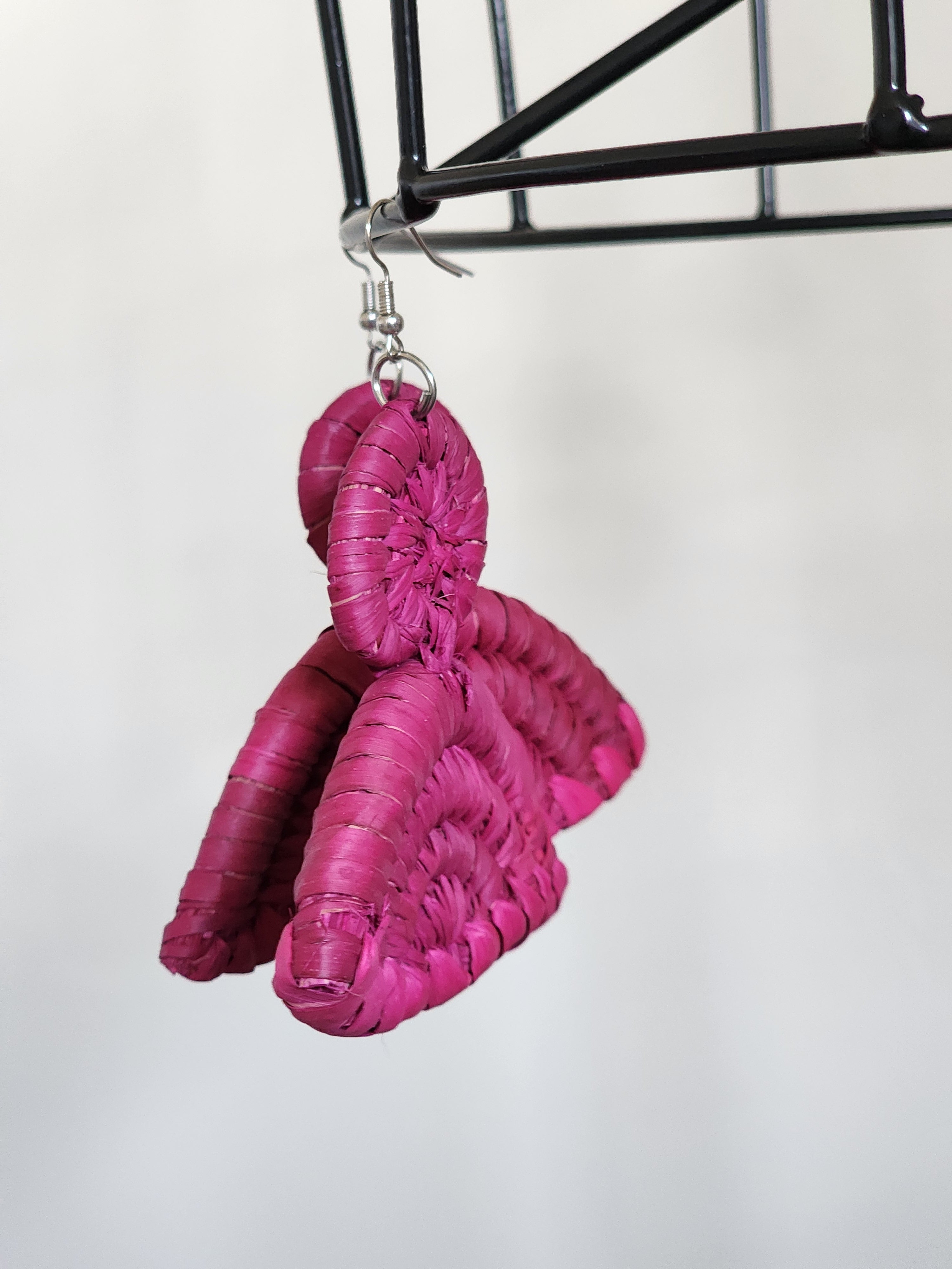LONDON pair - Handmade Raffia Statement Earrings | Boho Summer Accessory | Gift for Her