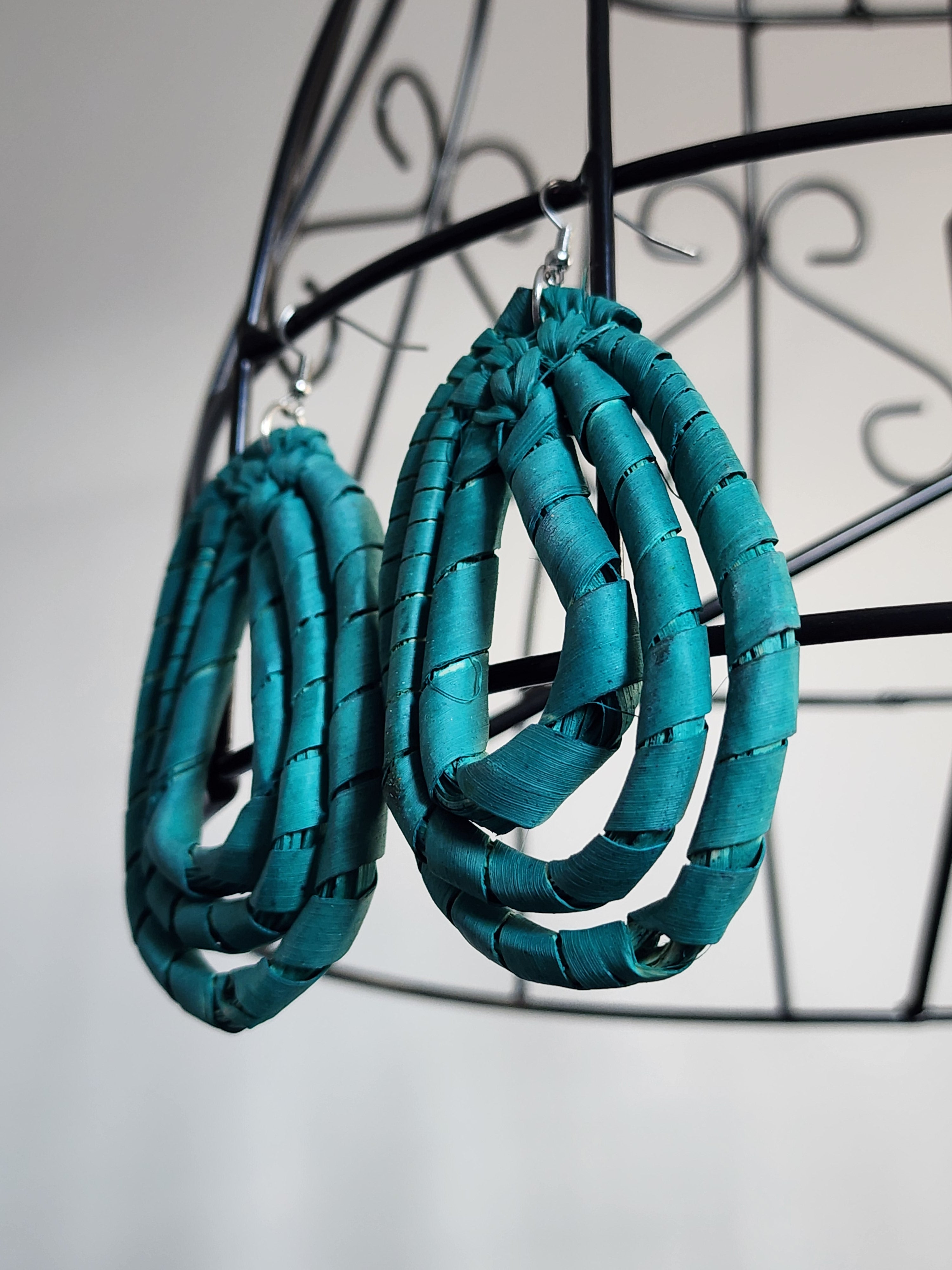 JULY pair - Handmade Raffia Statement Earrings | Boho Summer Accessory | Gift for Her