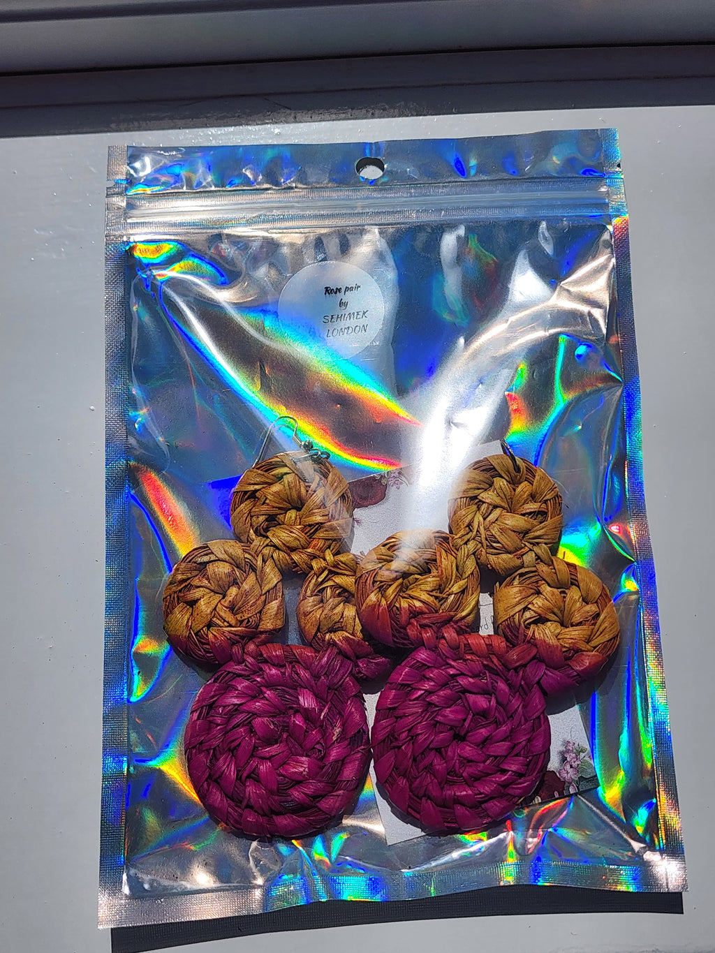 ROSE Raffia Statement Earrings