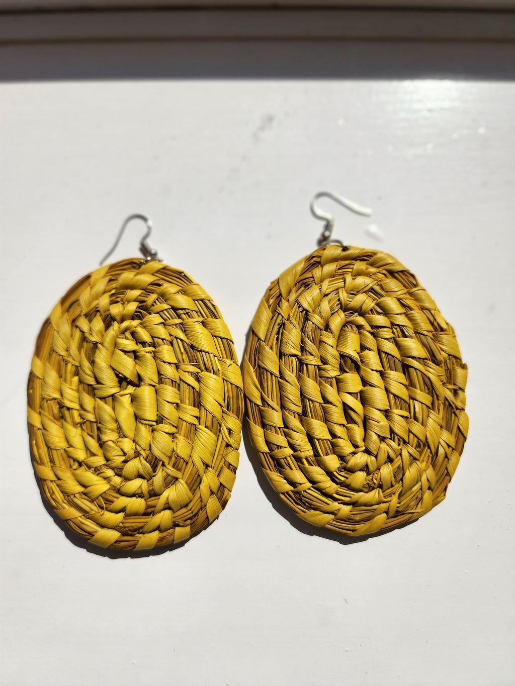 OBAS pair Handcrafted Raffia Statement Earrings