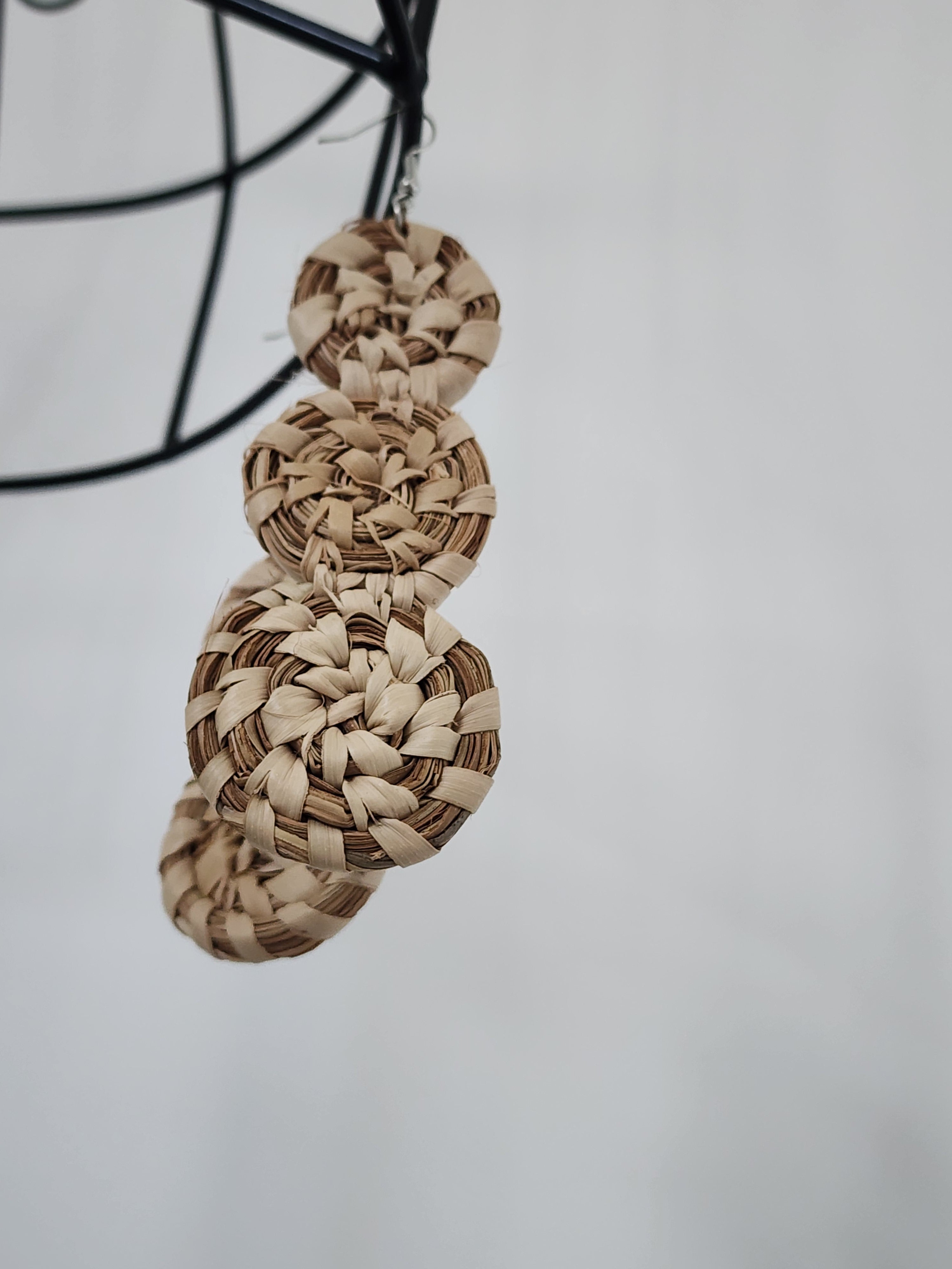 FAYE pair - Handmade Raffia Statement Earrings | Boho Summer Accessory | Gift for Her