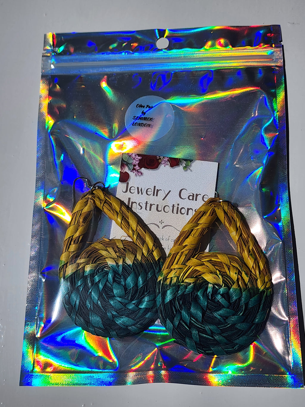 ODEE Handcrafted Raffia Statement Earrings
