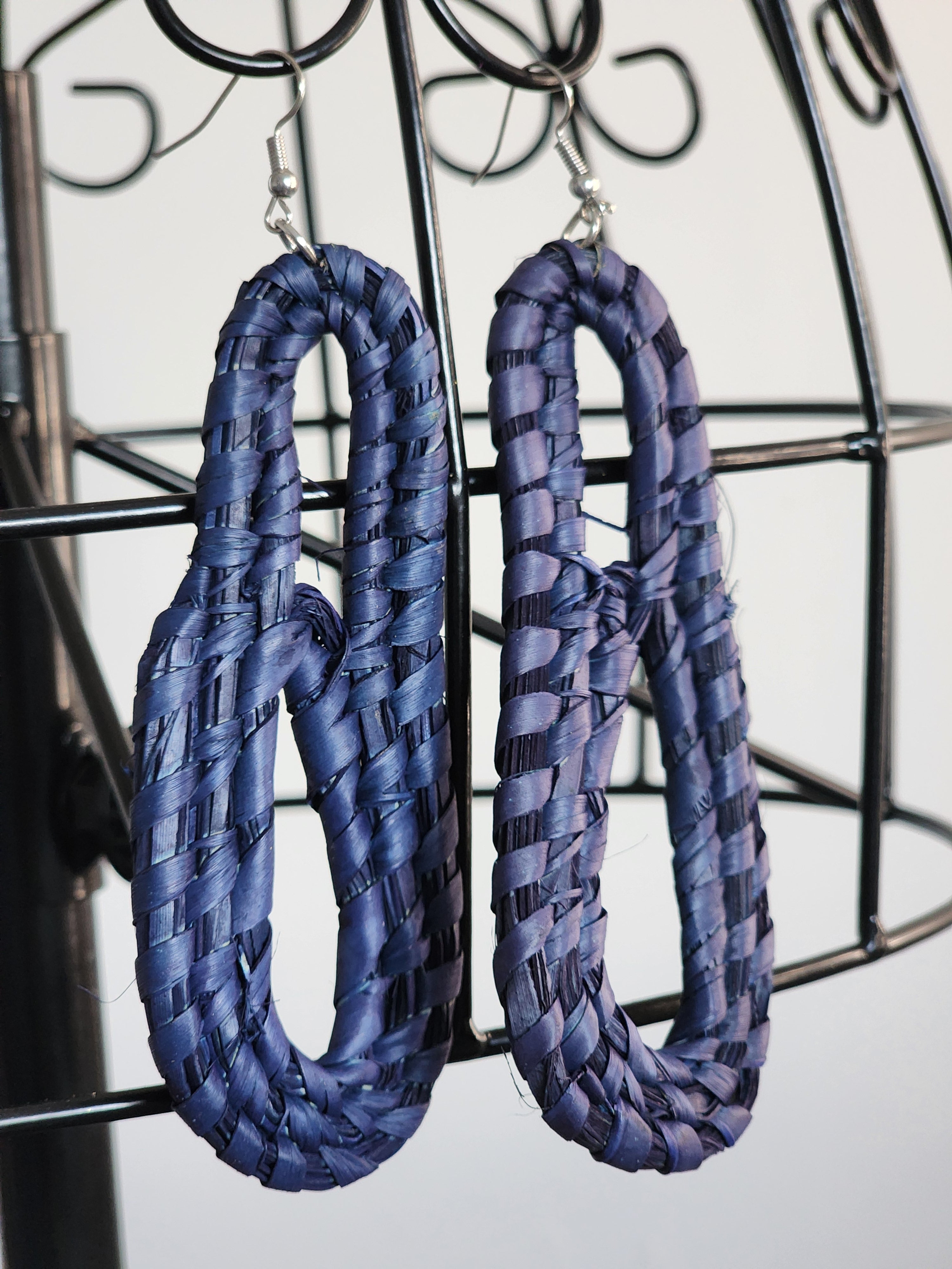 LIZ pair - Handmade Raffia Statement Earrings | Boho Summer Accessory | Gift for Her