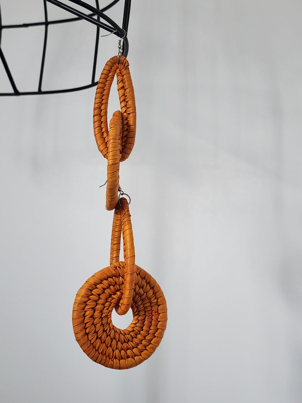 WURA pair - Handmade Raffia Statement Earrings | Boho Summer Accessory | Gift for Her