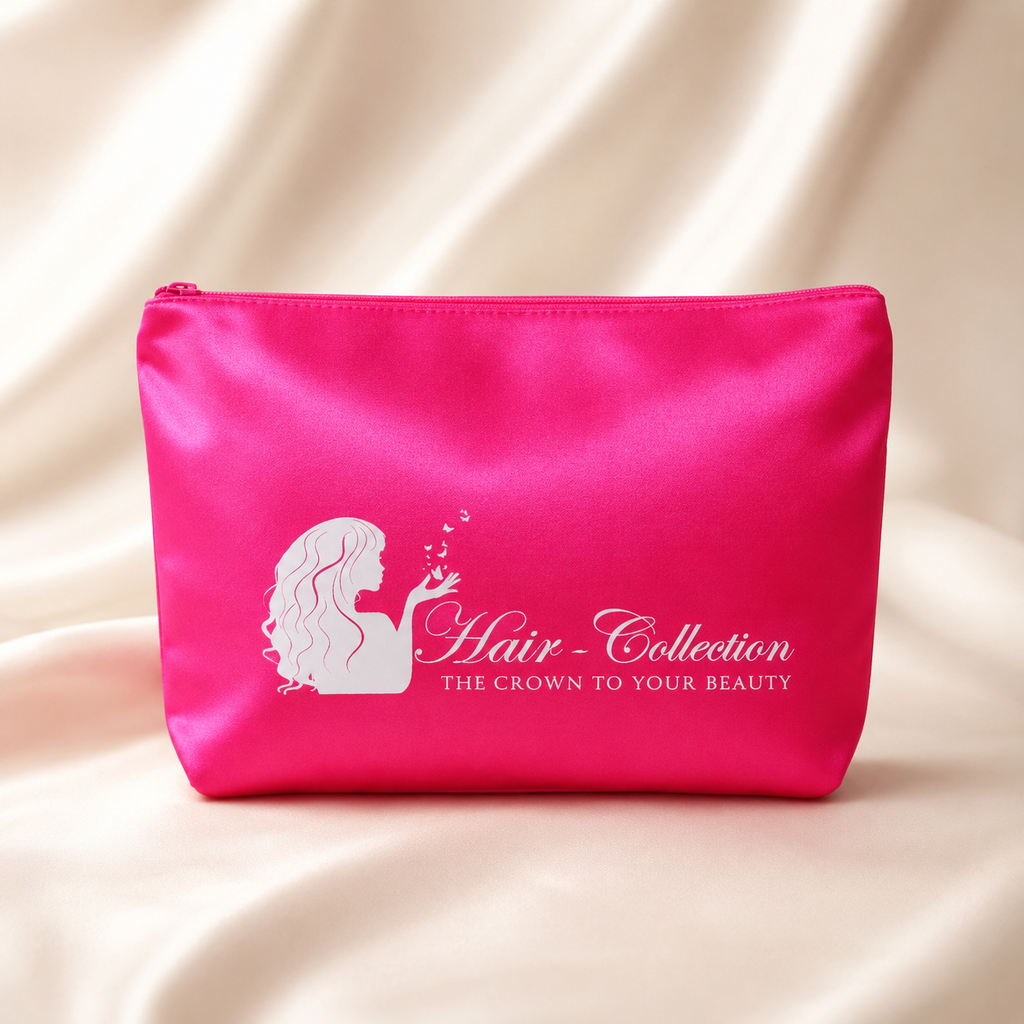 Satin Zip Wig Storage Bag