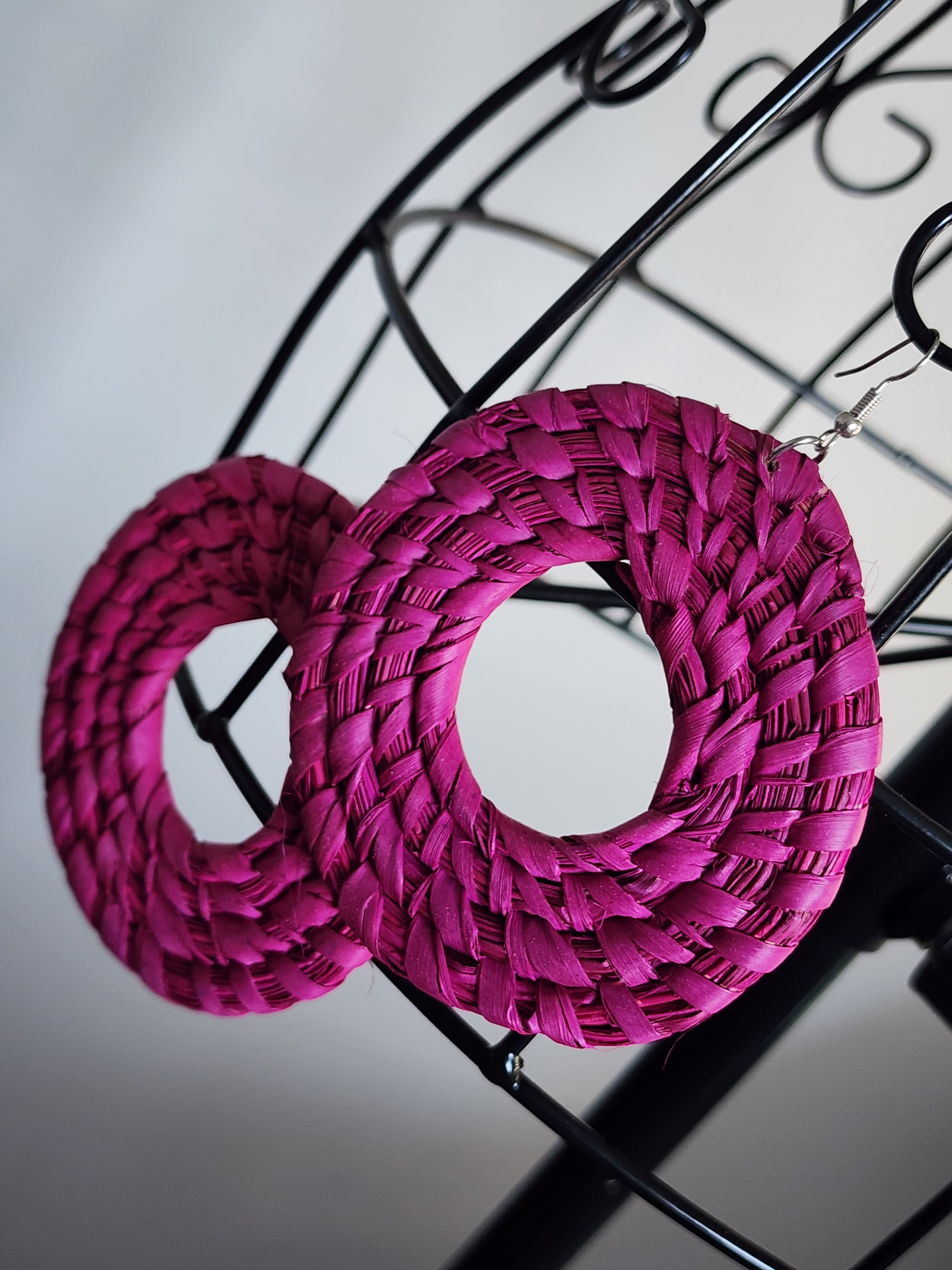SUNNY pair - Handmade Raffia Statement Earrings | Boho Summer Accessory | Gift for Her