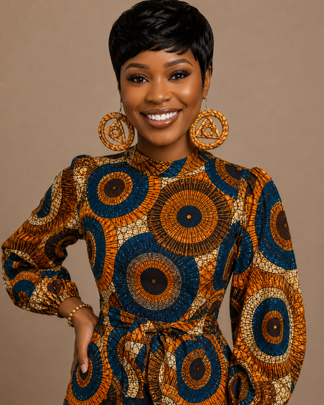 DOLLY Handcrafted Raffia Statement Earrings