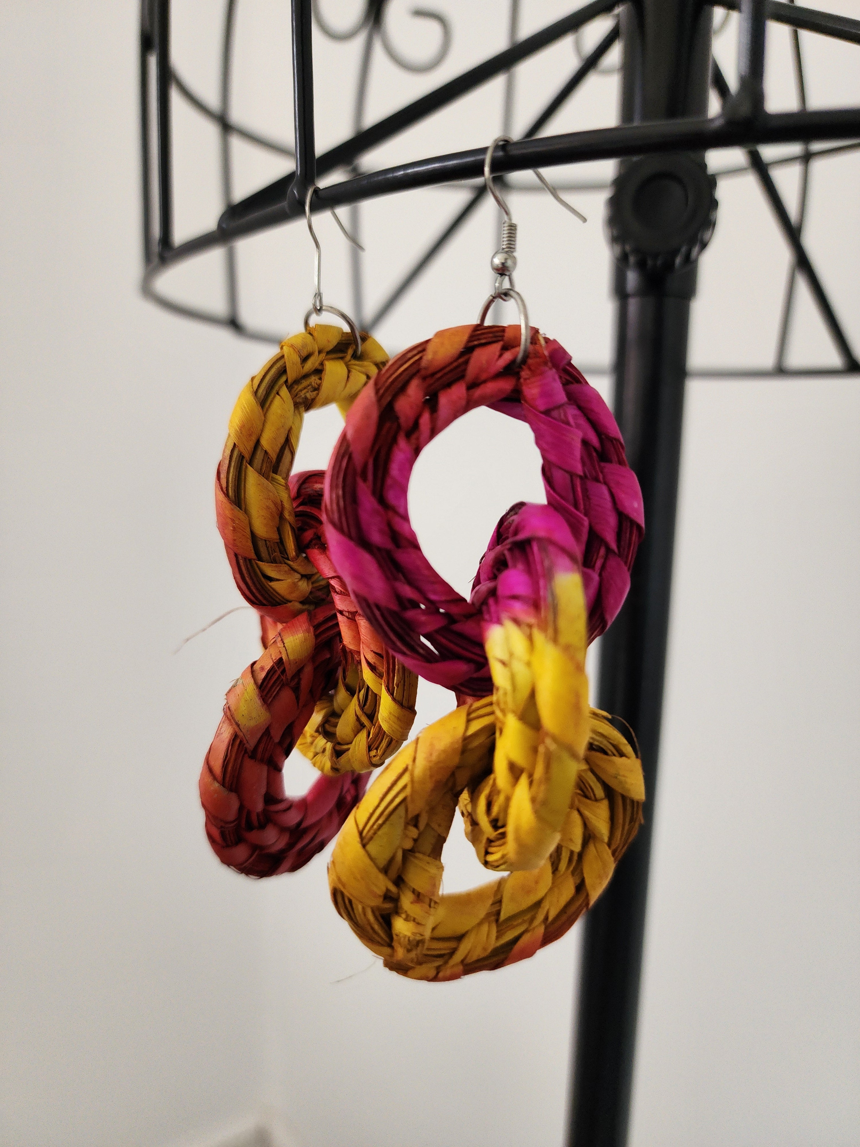 NGOZI pair - Handmade Raffia Statement Earrings | Boho Summer Accessory | Gift for Her