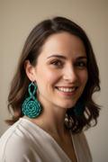 JUNE Handcrafted Raffia Statement Earrings