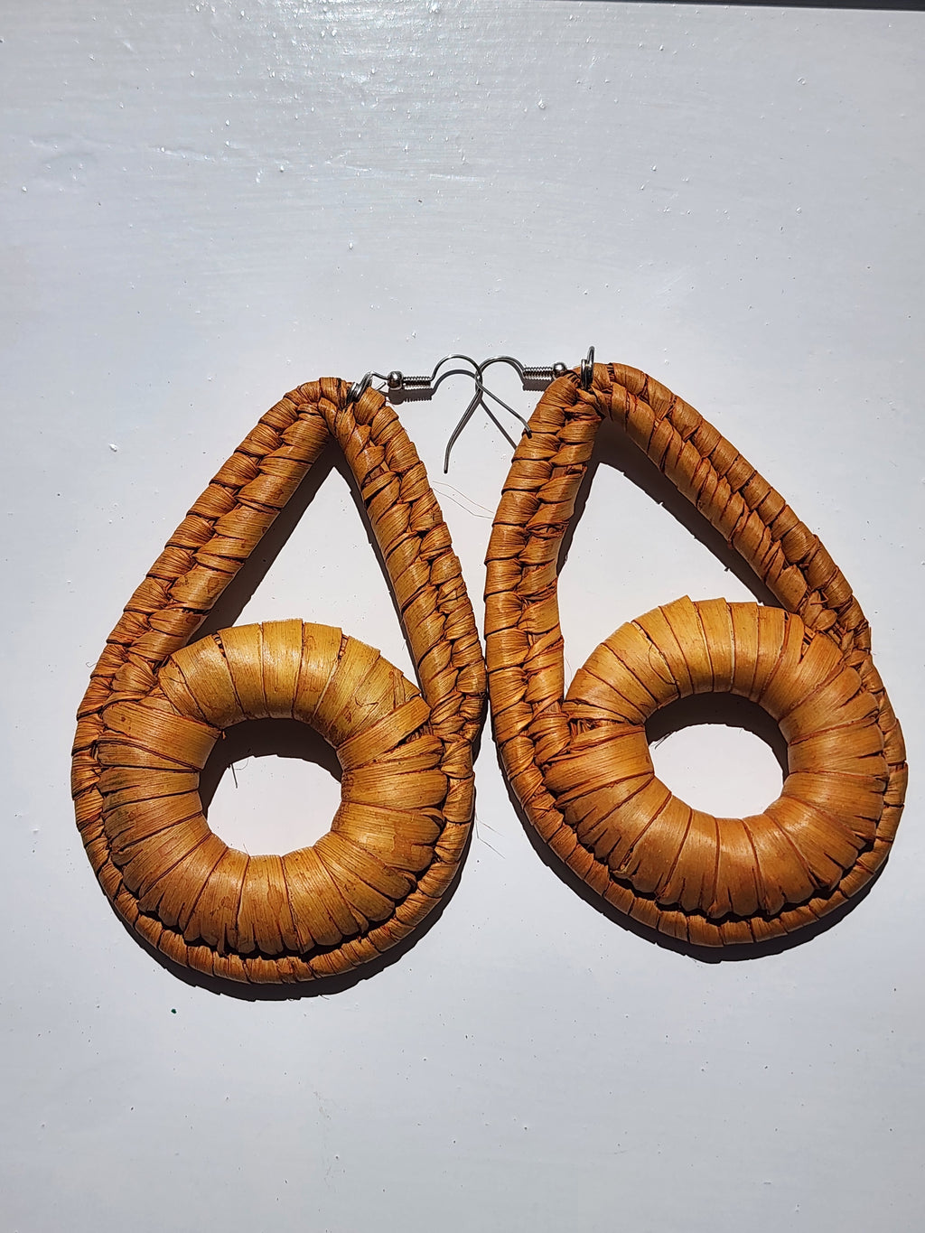 CLAIRE Handcrafted Raffia Statement Earrings