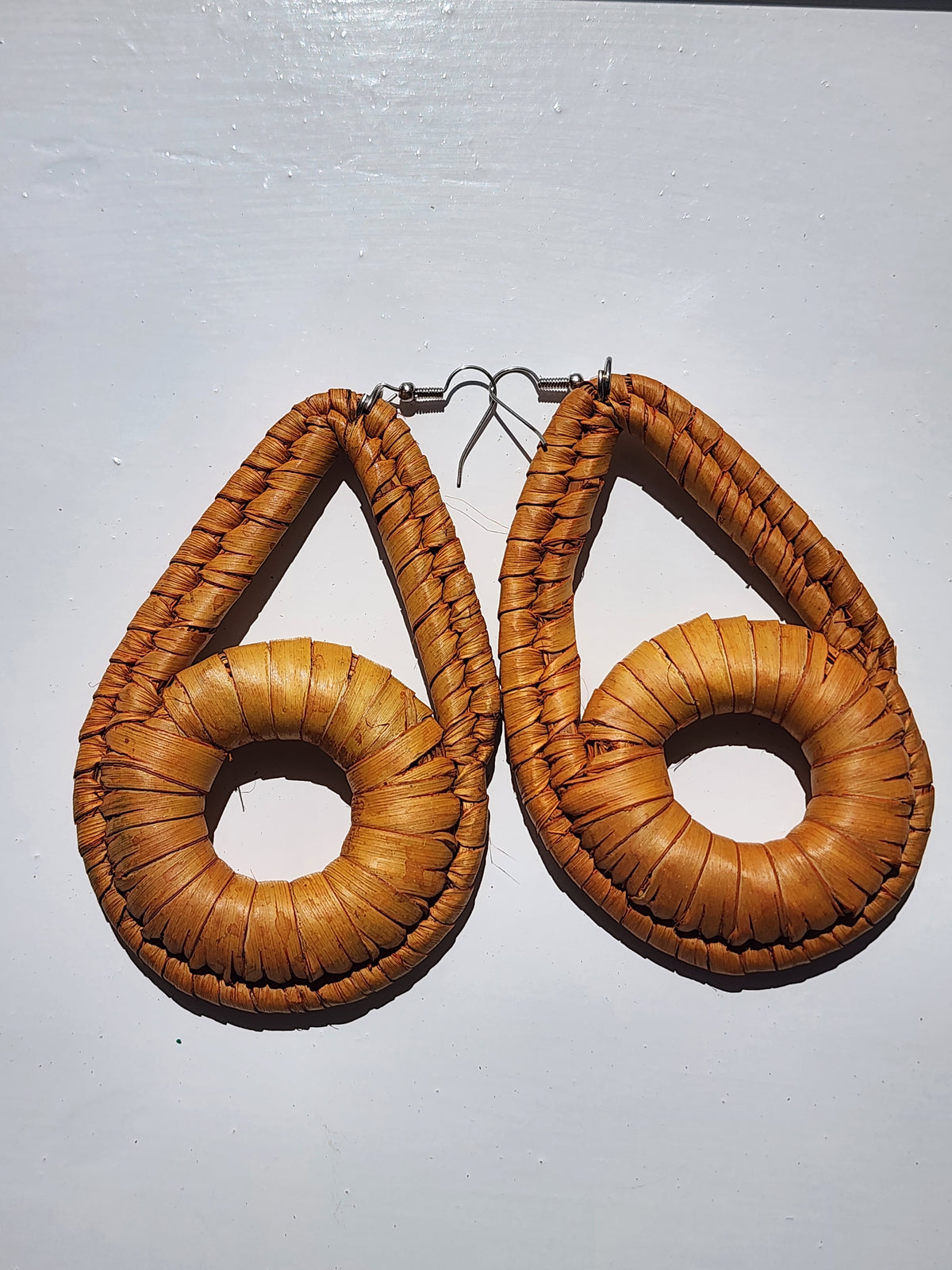 CLAIRE Handcrafted Raffia Statement Earrings