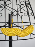 KERRY pair - Handmade Raffia Statement Earrings | Boho Summer Accessory | Gift for Her