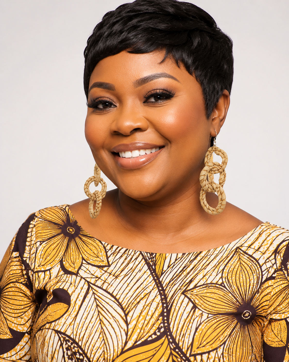 SIMBI Handcrafted Raffia Statement Earrings