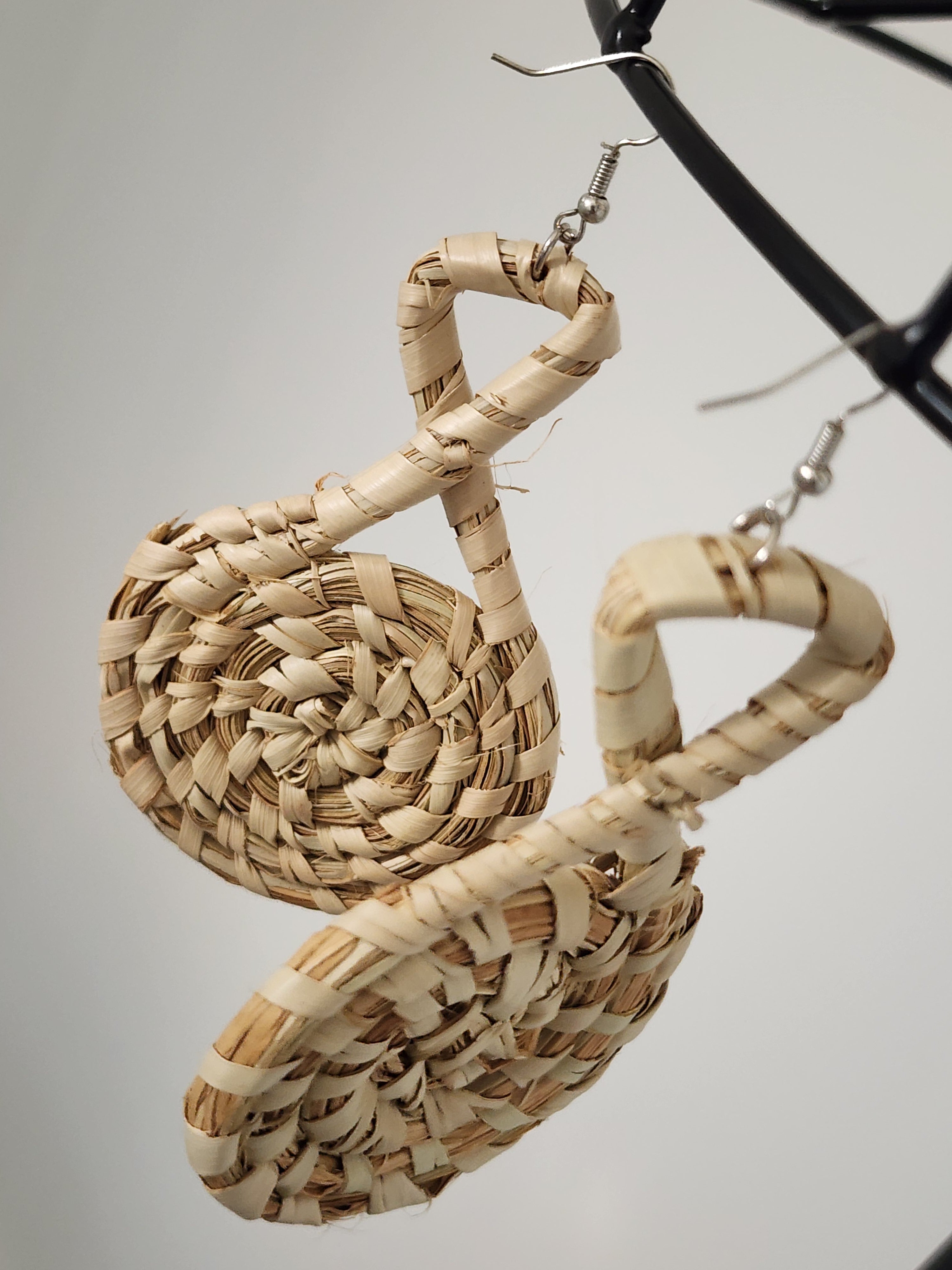 NADIA pair - Handmade Raffia Statement Earrings | Boho Summer Accessory | Gift for Her