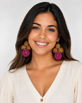 ROSE Raffia Statement Earrings