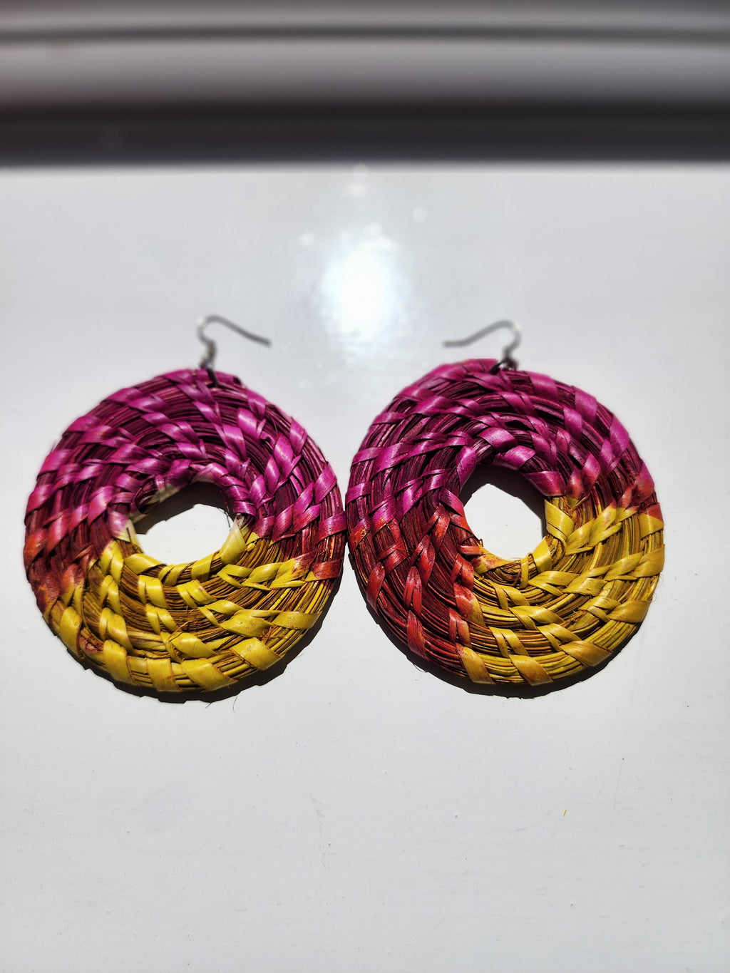 CANDY Handcrafted Raffia Statement Earrings