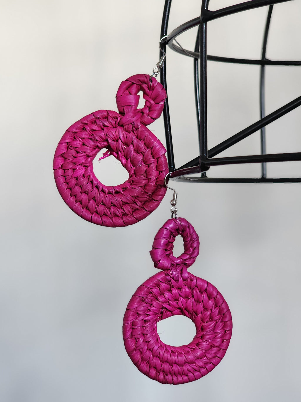 ZION pair - Handmade Raffia Statement Earrings | Boho Summer Accessory | Gift for Her