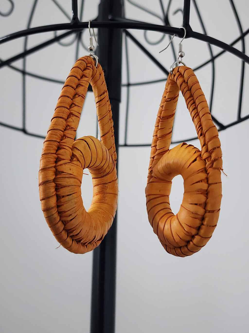 CLAIRE pair - Handmade Raffia Statement Earrings | Boho Summer Accessory | Gift for Her