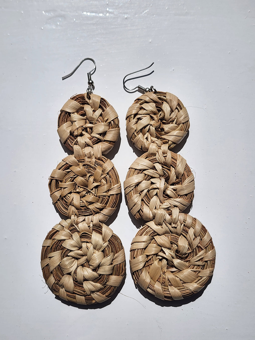 FAYE Handcrafted Raffia Statement Earrings