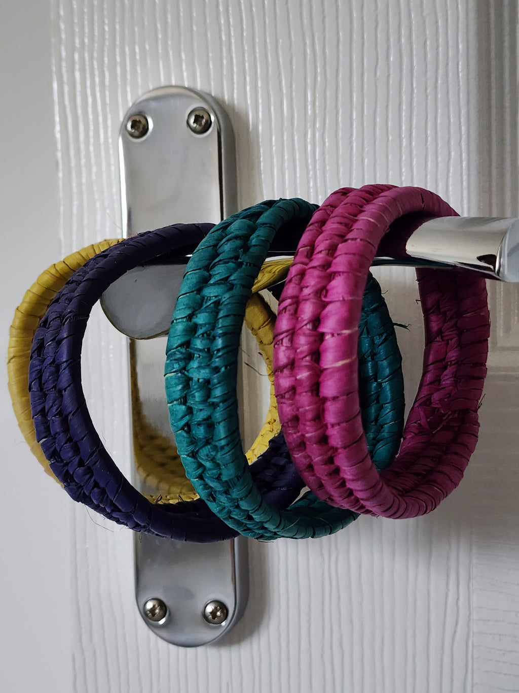 Handcrafted Raffia Statement Bangles