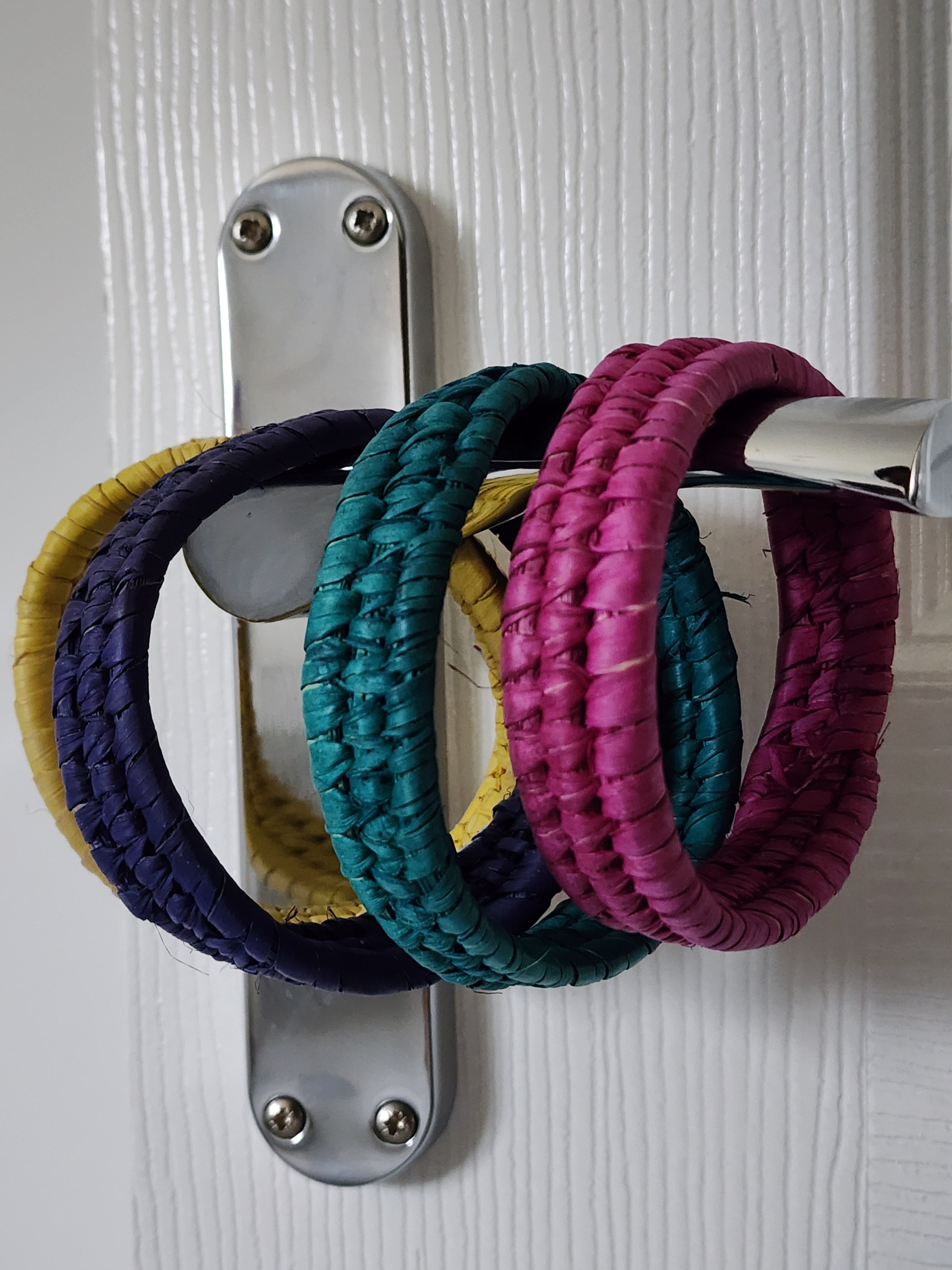 Handcrafted Raffia Statement Bangles