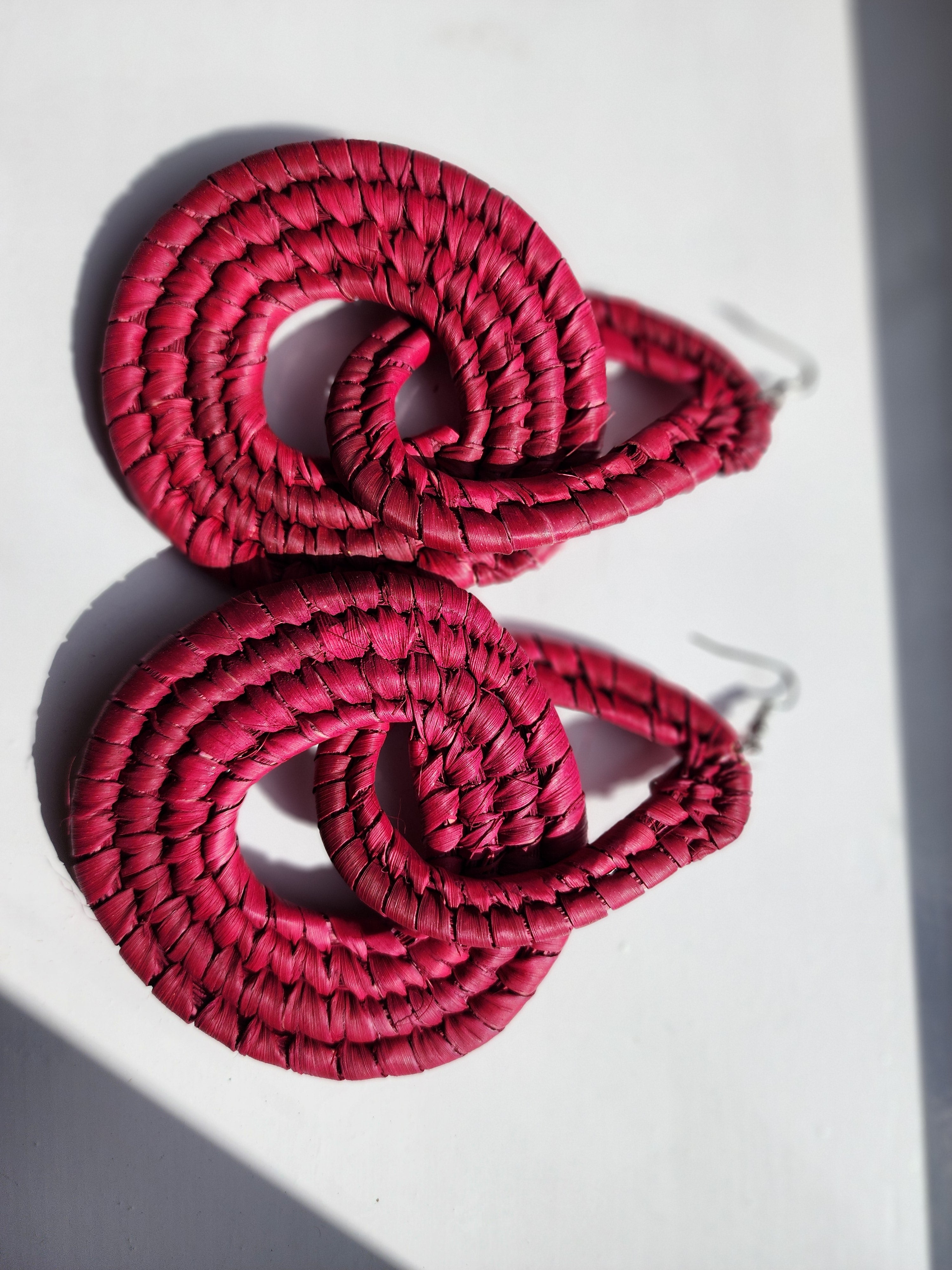 CHI pair - Handmade Raffia Statement Earrings | Boho Summer Accessory | Gift for Her
