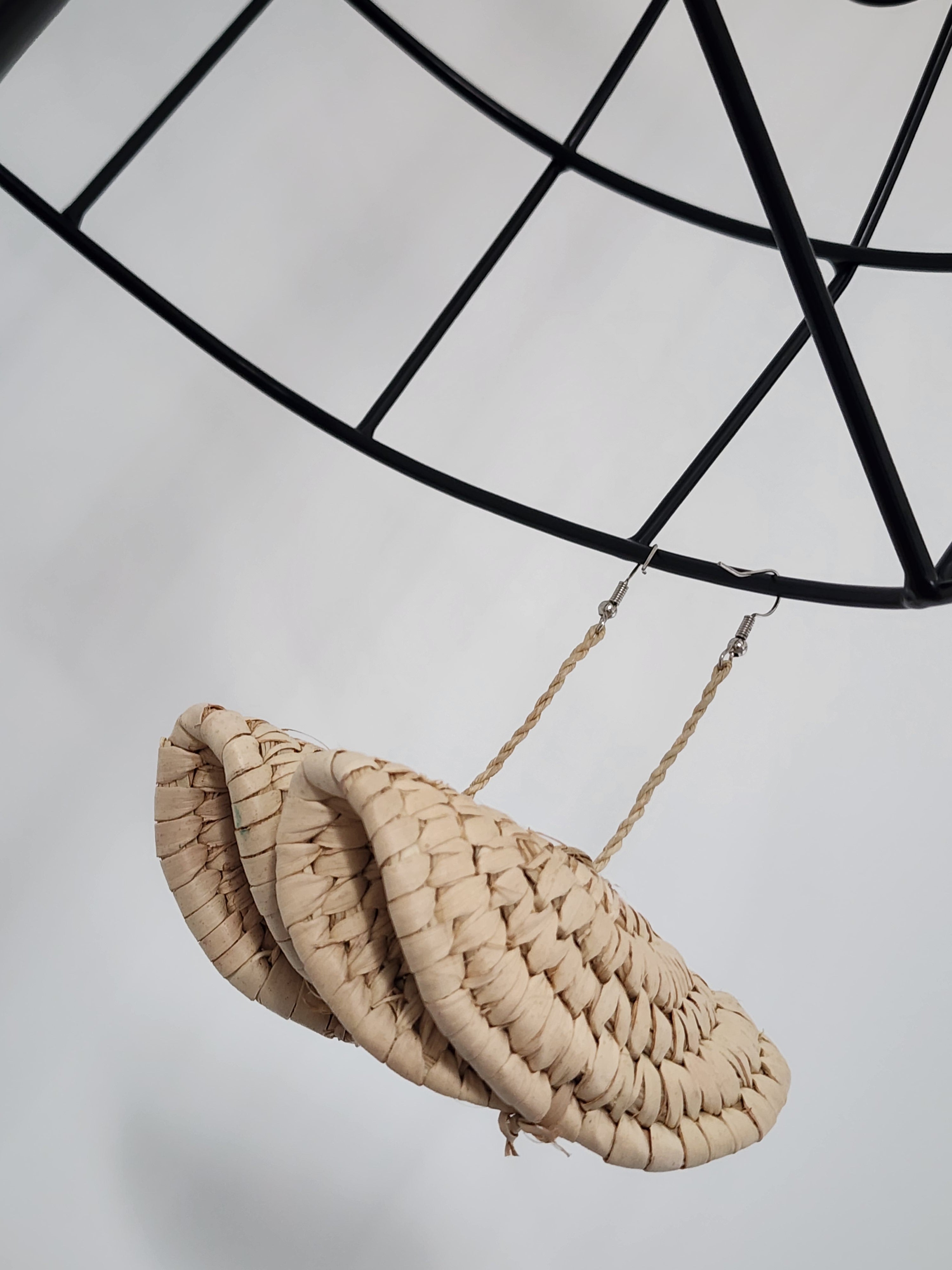 SHEILA pair - Handmade Raffia Statement Earrings | Boho Summer Accessory | Gift for Her