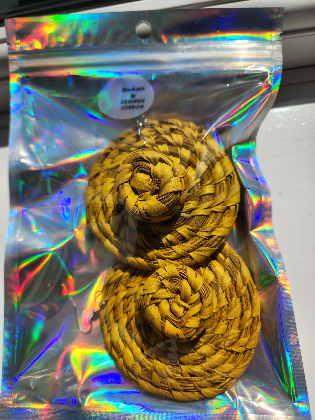 BEACH Handcrafted Raffia Statement Earrings