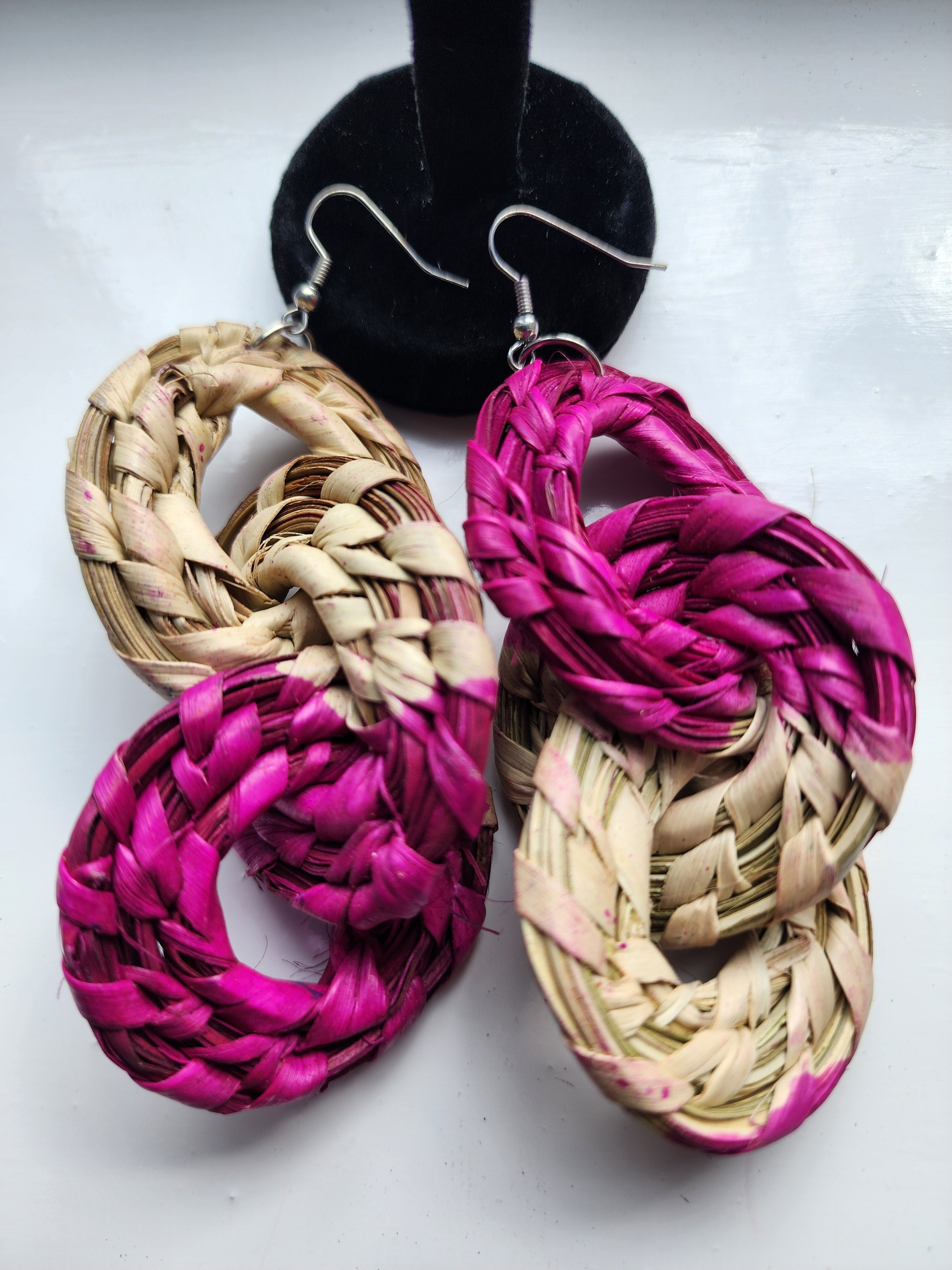 MAY pair - Handmade Raffia Statement Earrings | Boho Summer Accessory | Gift for Her