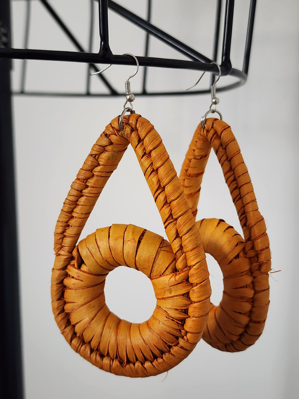 CLAIRE pair - Handmade Raffia Statement Earrings | Boho Summer Accessory | Gift for Her
