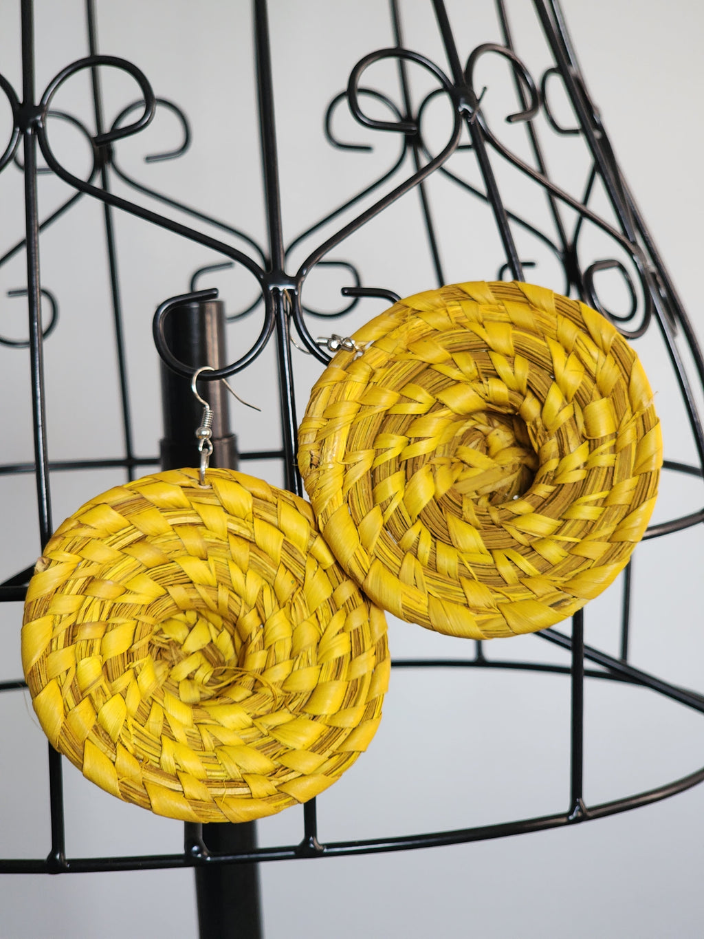 BEACH pair - Handmade Raffia Statement Earrings | Boho Summer Accessory | Gift for Her