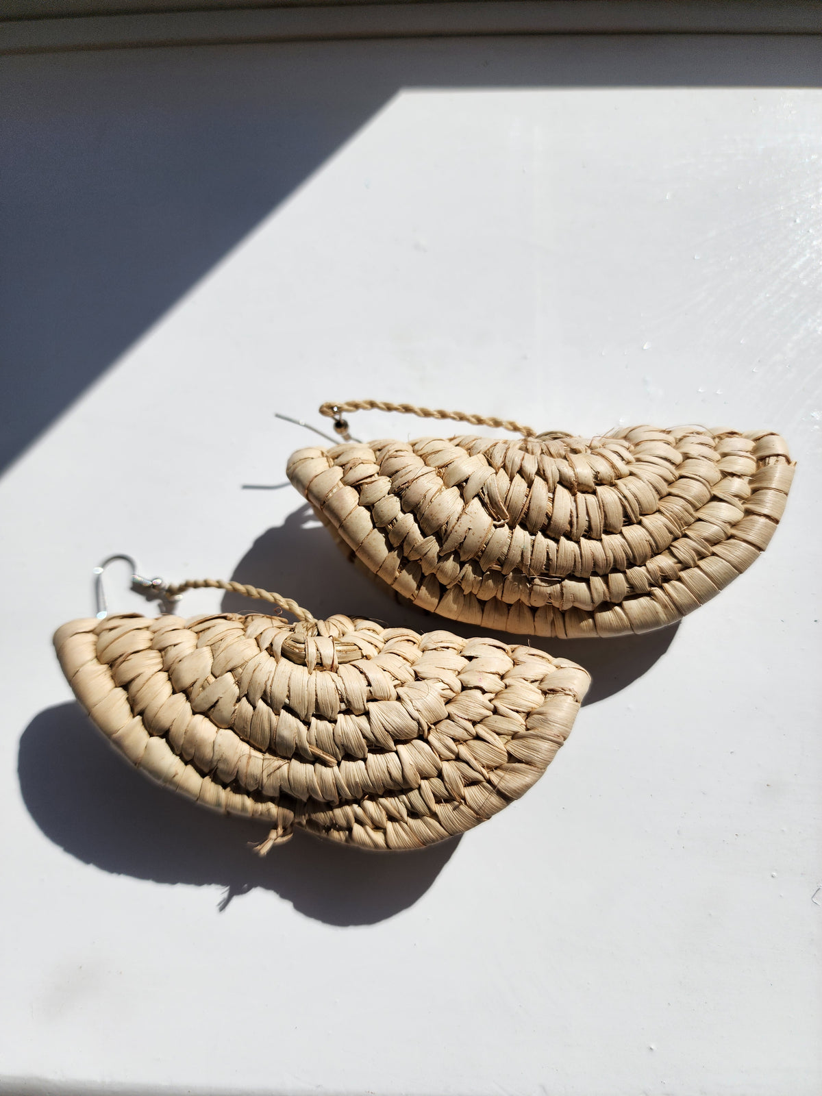 SHEILA Handcrafted Raffia Statement Earrings