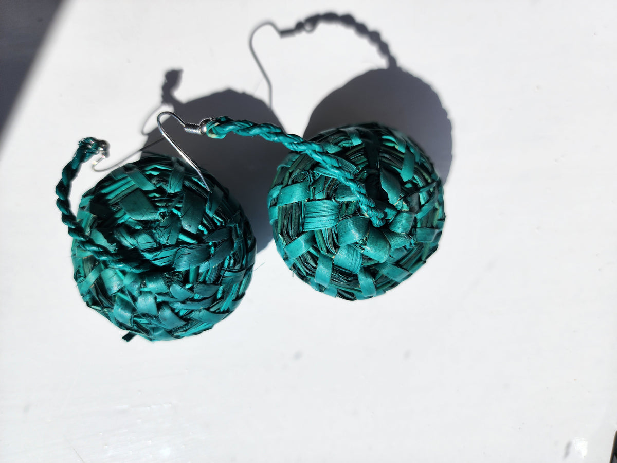 JUBILEE Handcrafted Raffia Statement Earrings