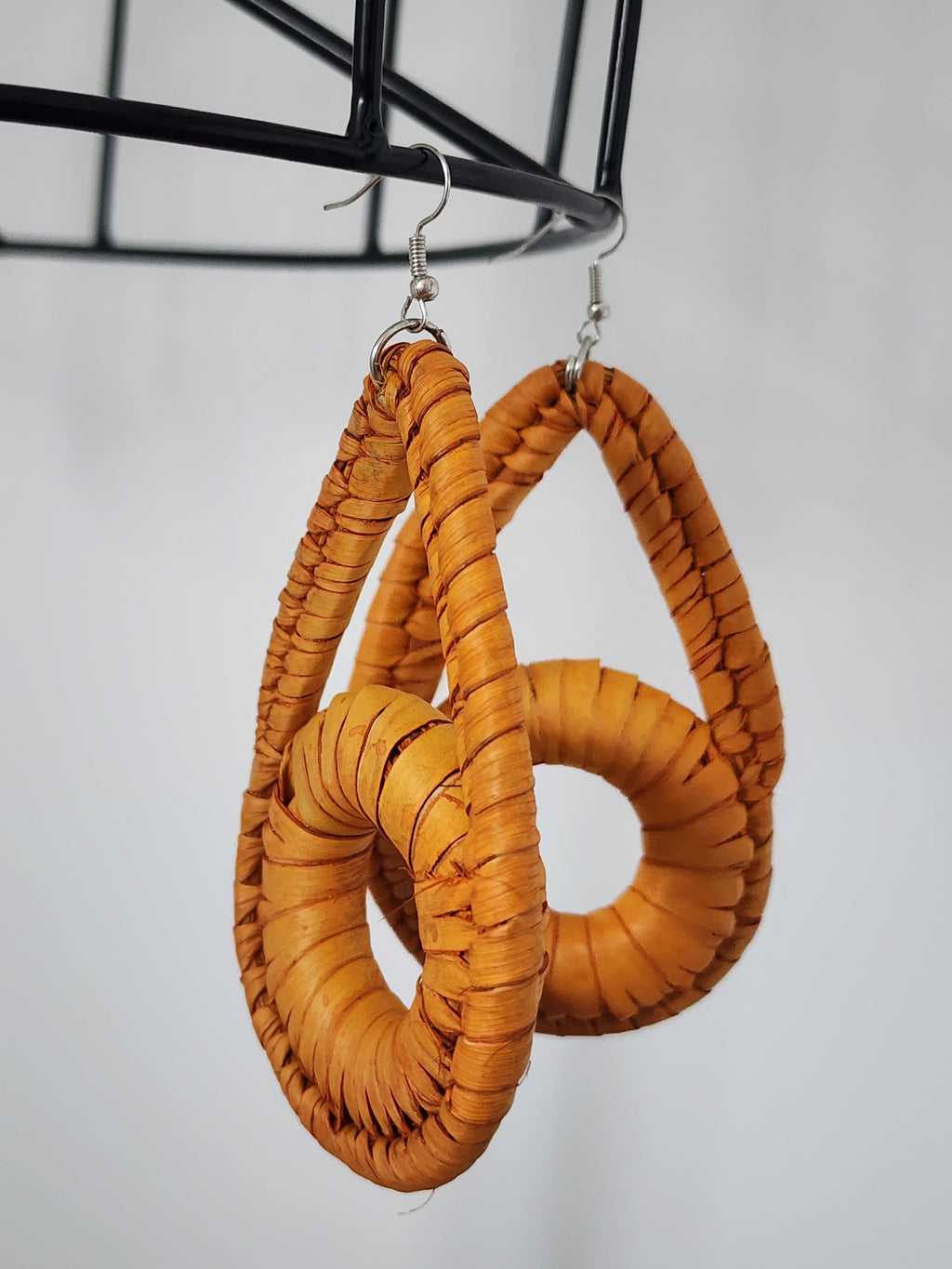 CLAIRE pair - Handmade Raffia Statement Earrings | Boho Summer Accessory | Gift for Her