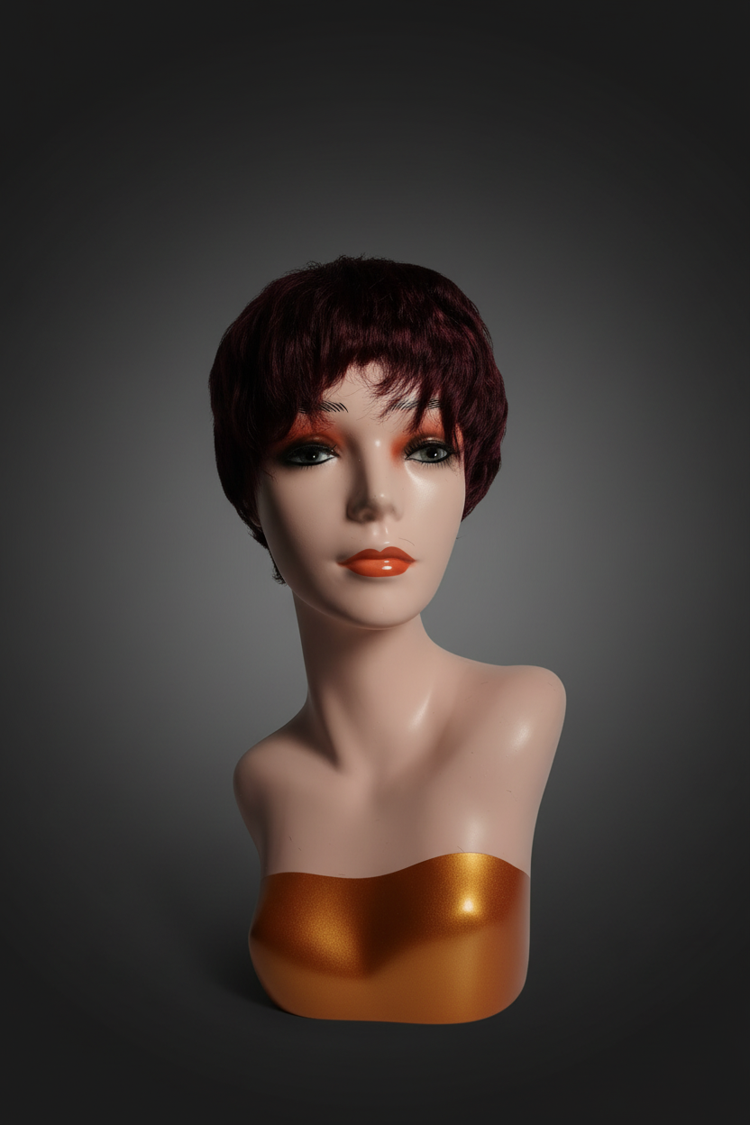 SURU Burgundy Pixie Cut Wig