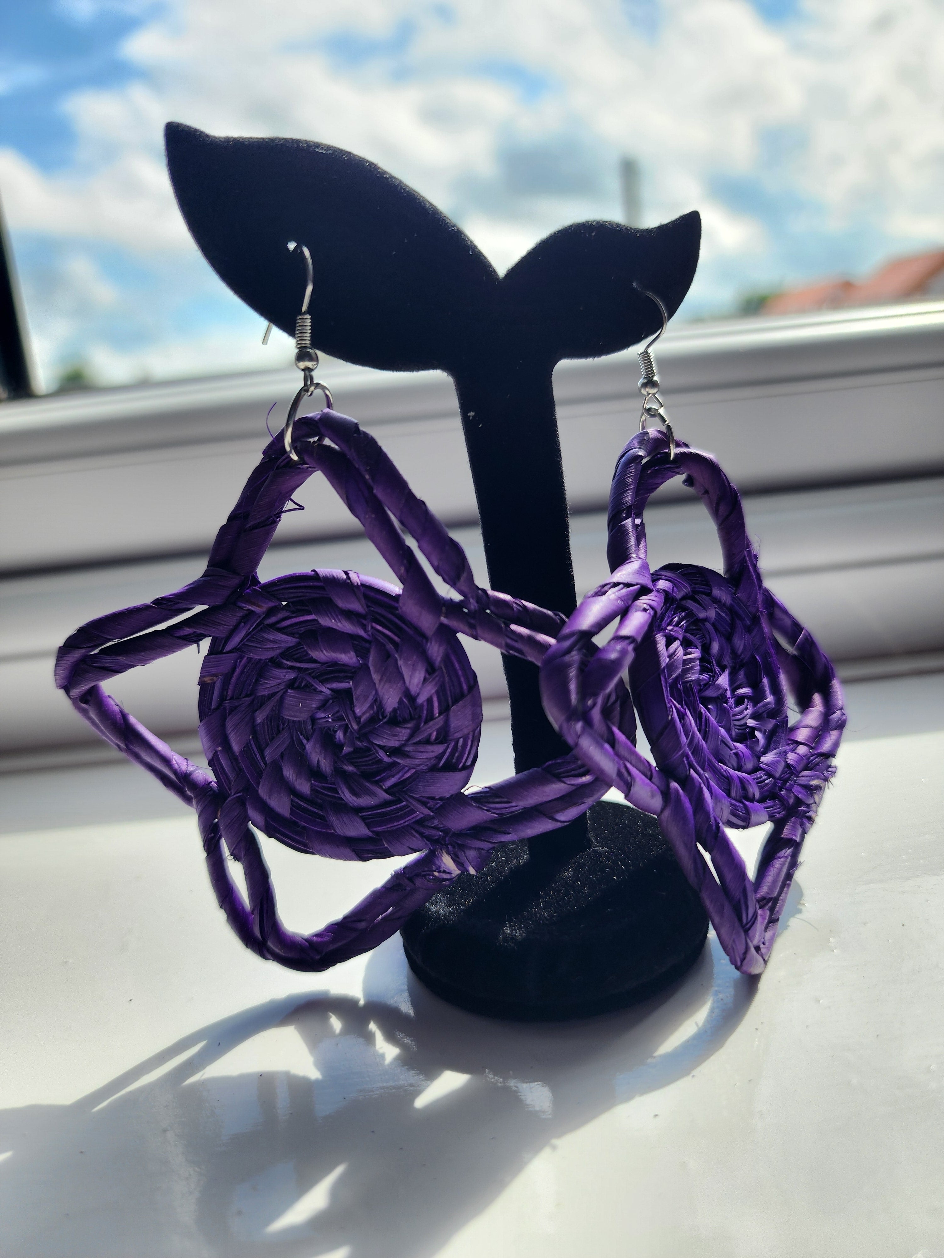 EKET pair - Handmade Raffia Statement Earrings | Boho Summer Accessory | Gift for Her