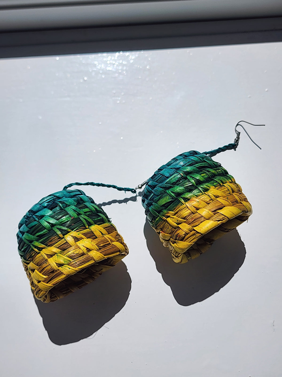 BASKET Handcrafted Raffia Statement Earrings