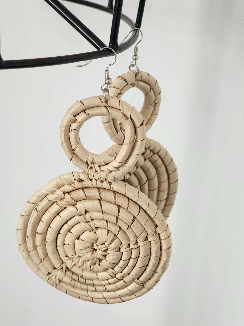 LINCOLN pair - Handmade Raffia Statement Earrings | Boho Summer Accessory | Gift for Her