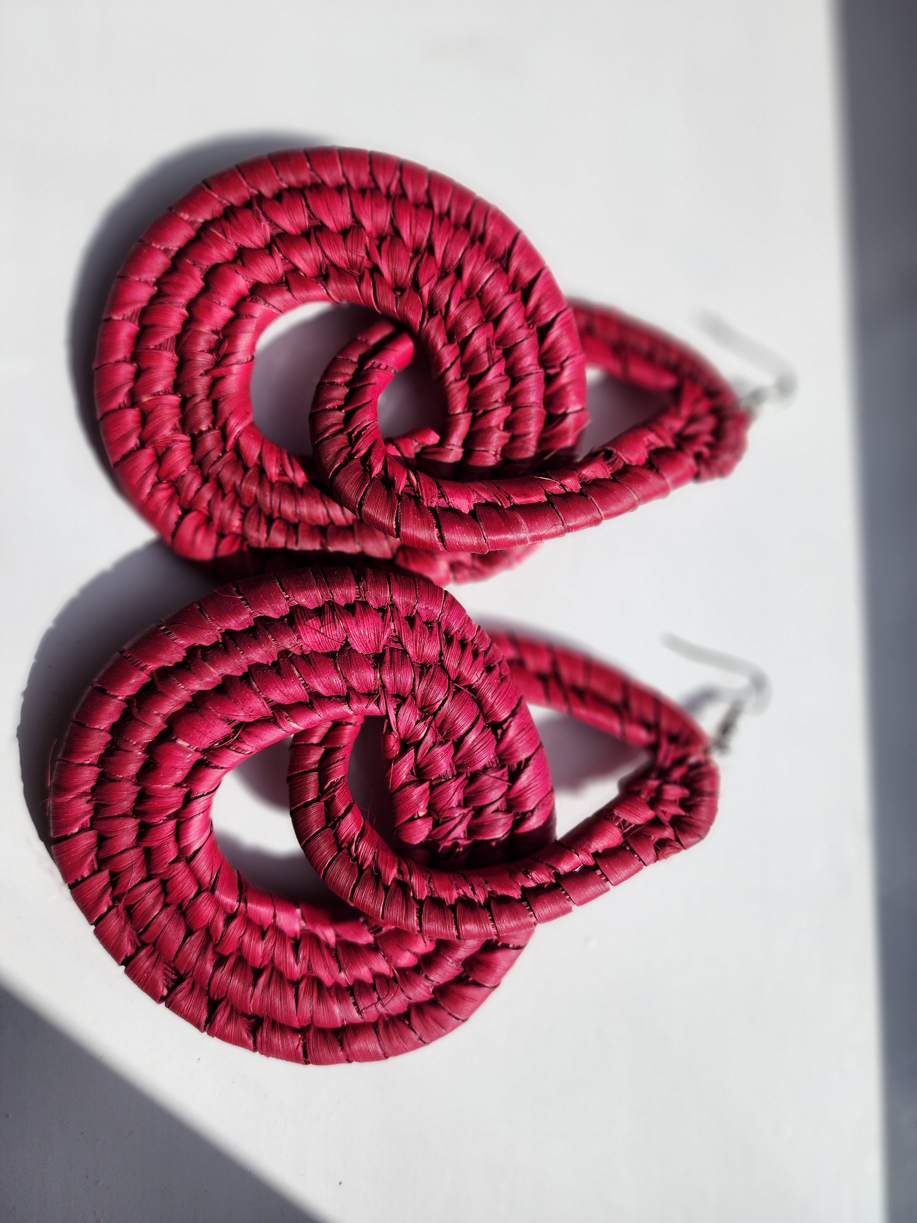 CHI pair - Handmade Raffia Statement Earrings | Boho Summer Accessory | Gift for Her