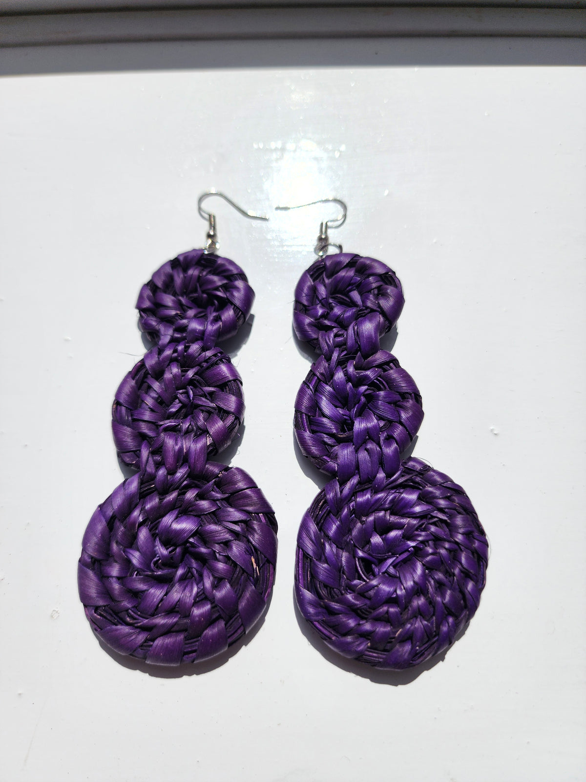DEW Handcrafted Raffia Statement Earrings
