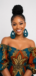GENESIS Handcrafted Raffia Statement Earrings