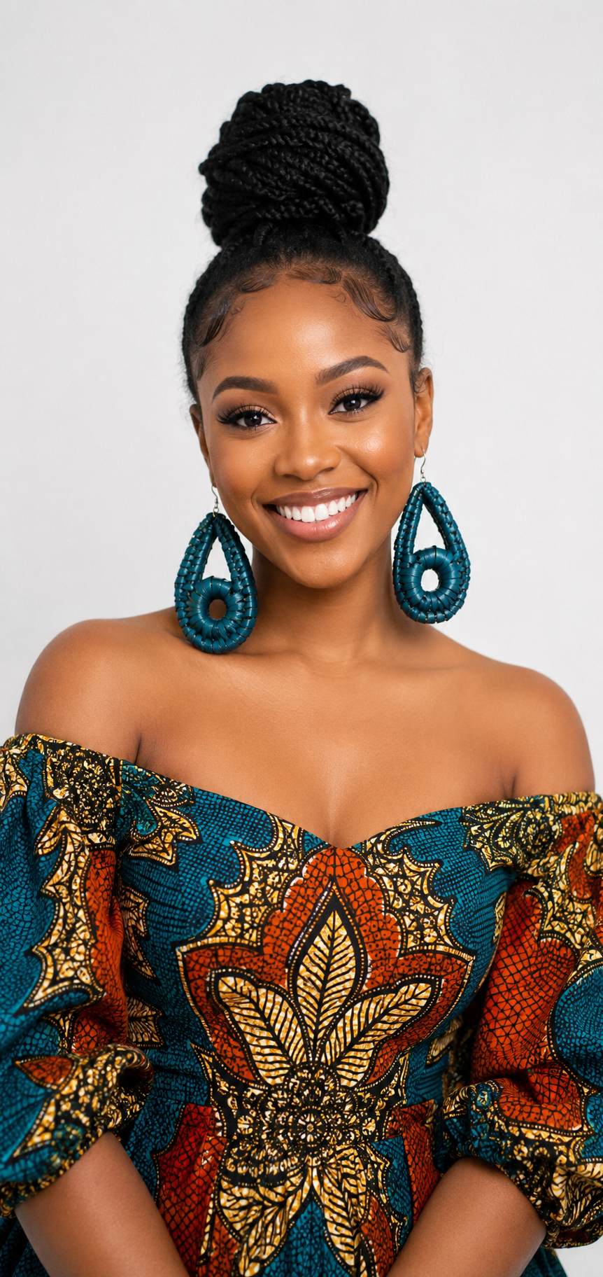 GENESIS Handcrafted Raffia Statement Earrings