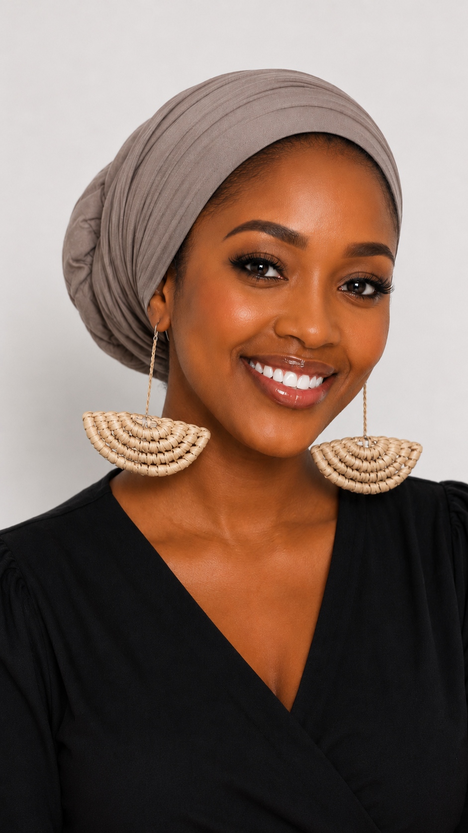 SHEILA Handcrafted Raffia Statement Earrings