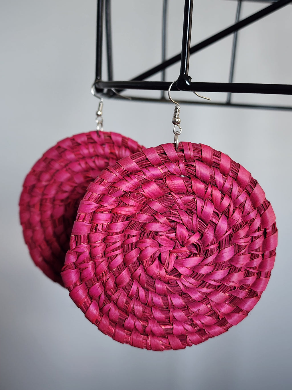 BLISS pair - Handmade Raffia Statement Earrings | Boho Summer Accessory | Gift for Her