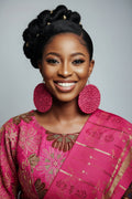 BLISS Handcrafted Raffia Statement Earrings