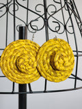 BEACH pair - Handmade Raffia Statement Earrings | Boho Summer Accessory | Gift for Her
