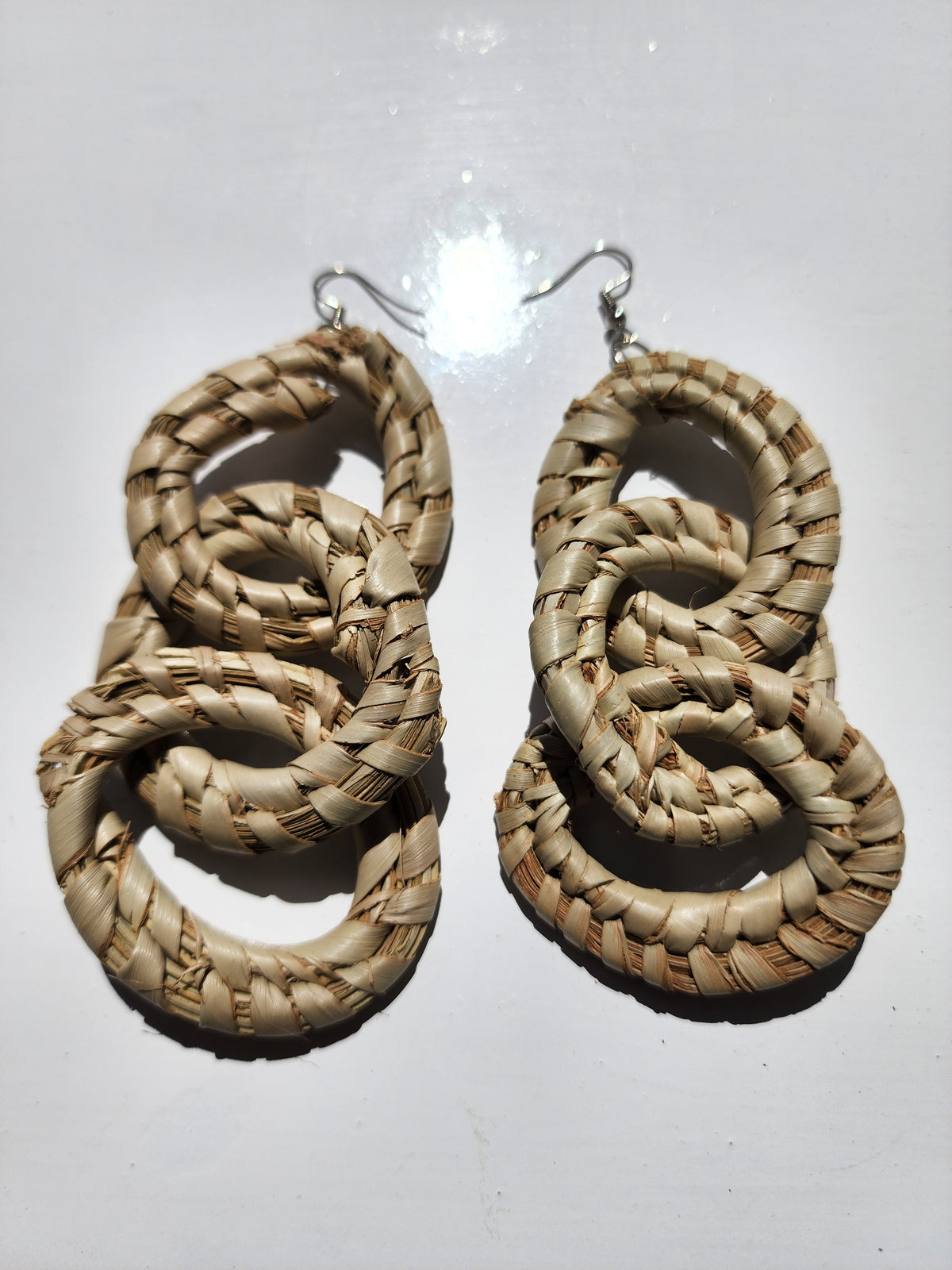SIMBI Handcrafted Raffia Statement Earrings