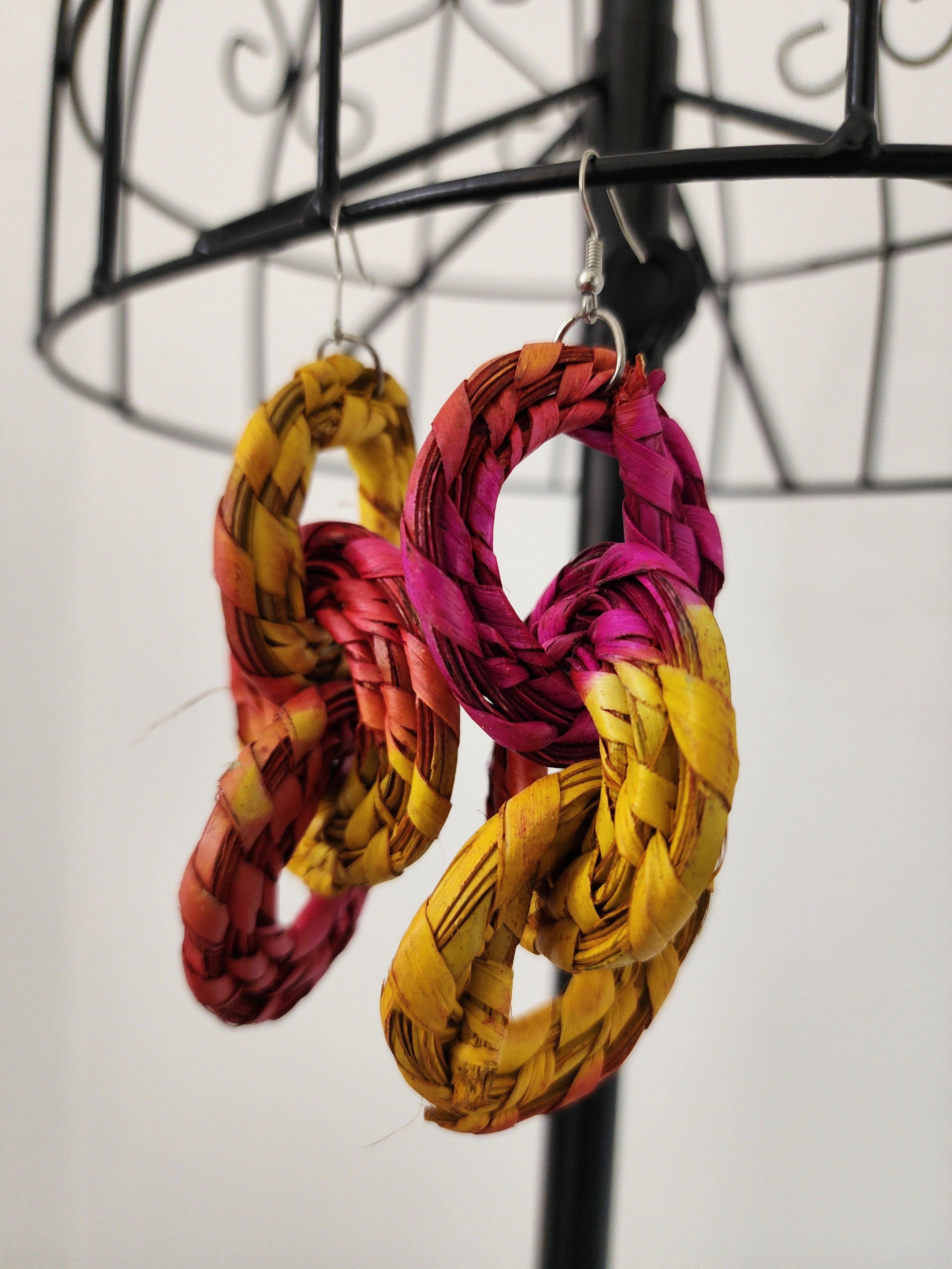NGOZI pair - Handmade Raffia Statement Earrings | Boho Summer Accessory | Gift for Her